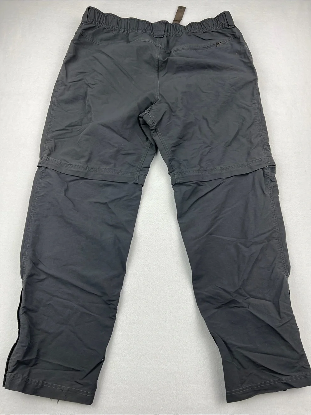 The North Face Mens Paramount Convertible Hiking Pants Asphalt Gray Belted Sz XL